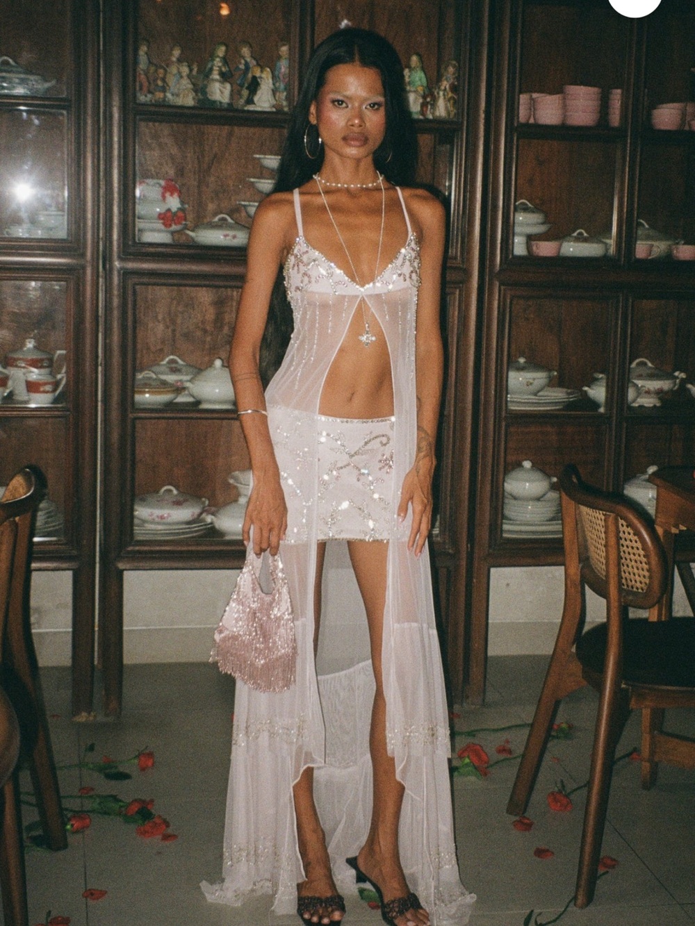INTO GAIA Aphrodite’s Wake Sheer Beaded Rhinestone Set - Picture 4 of 4